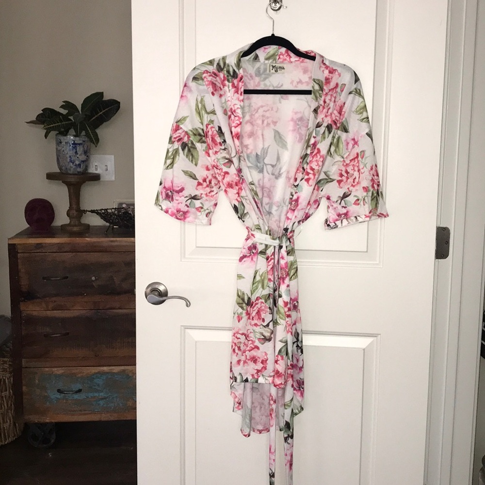 Pink Floral Robe